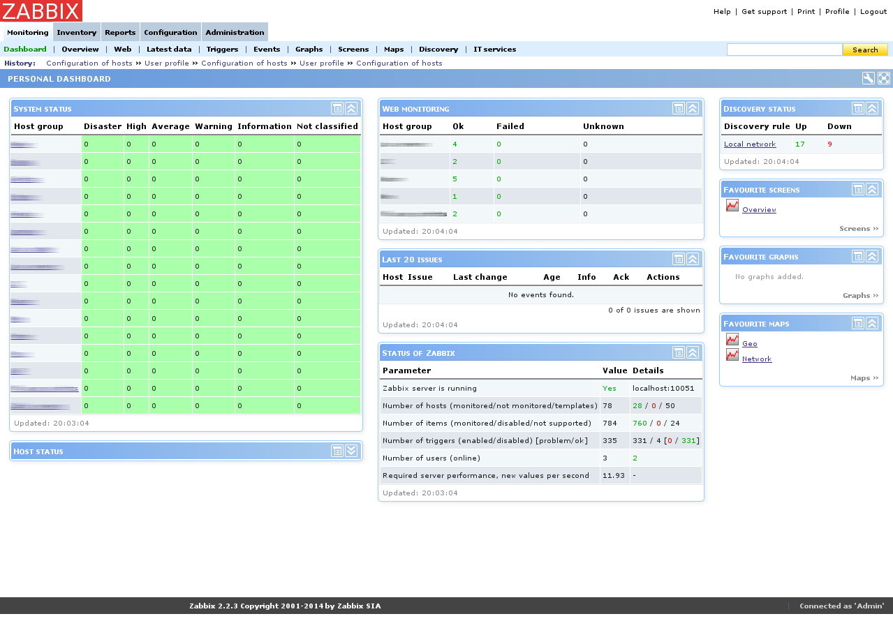 Simple theme for Zabbix